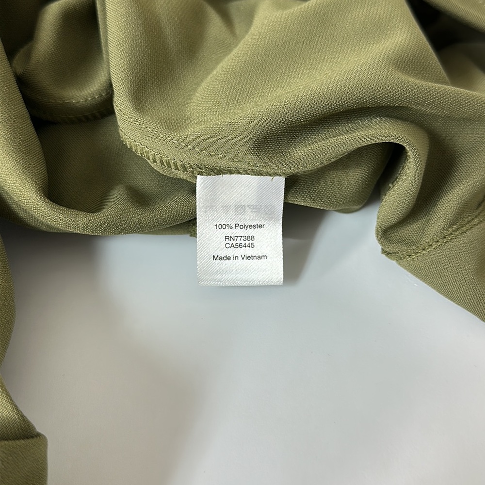 J. Crew Belted Knit Shirt Dress Olive Green Medium